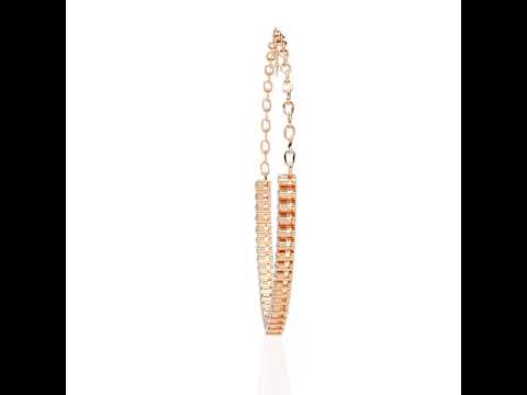 Elegant Curved Lab Diamond Necklace