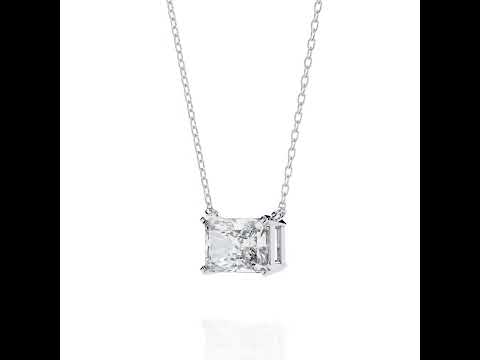 East West Diamond pendant with chain