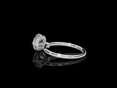Round Solitaire Halo Diamond Ring