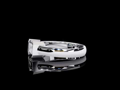 East West Emerald Diamond Ring