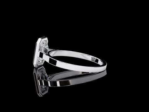 Solitaire Emerald Lab Grown Ring