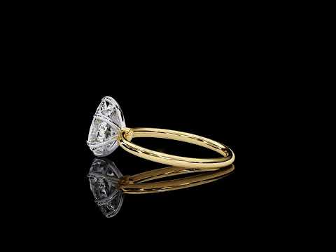Pear Solitarie Halo Diamond Ring