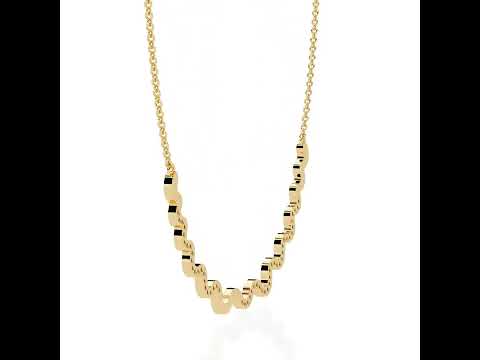 Minimalist Gold Necklace in Lab Grown Diamond Accents