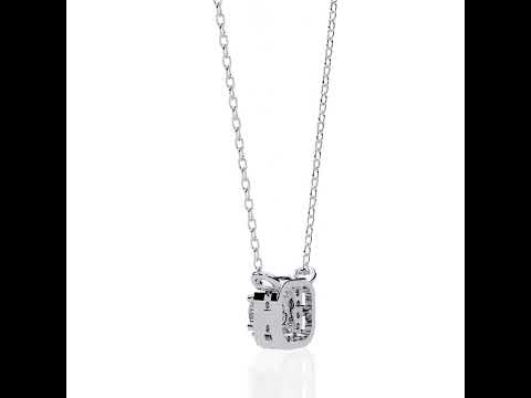 Lab Grown Diamond Halo Pendant with Chain