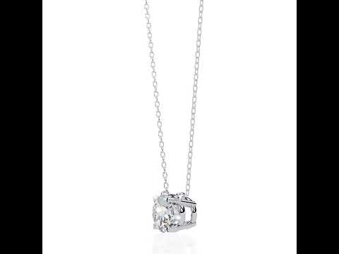 East West Oval Diamond pendant with Chain