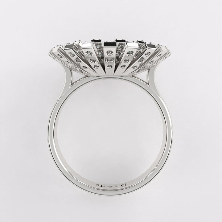 Starlight Sparkle Diamond Ring in 925 Silver