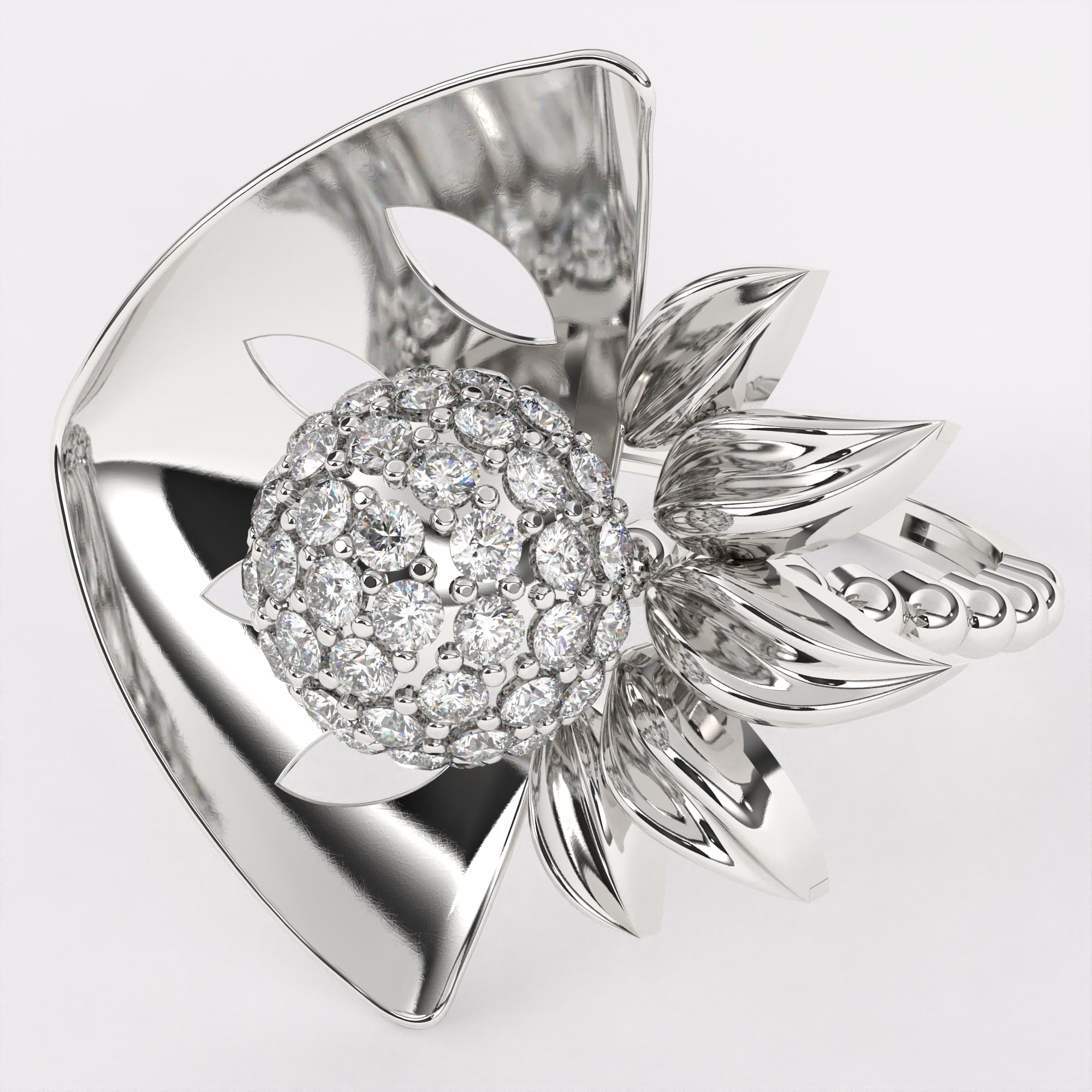 Italina Women's Fashion Diamond Ring in 925 Silver