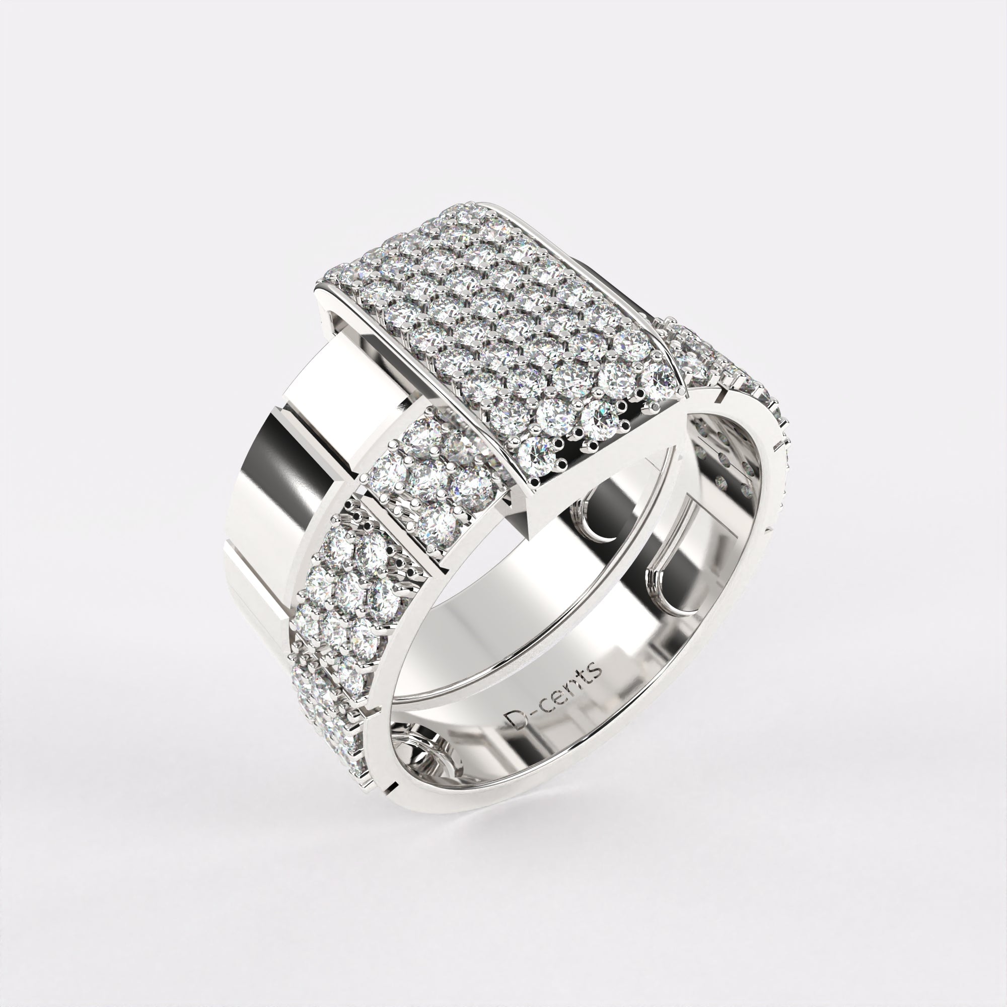 Aurora Diamond Ring in 925 Silver