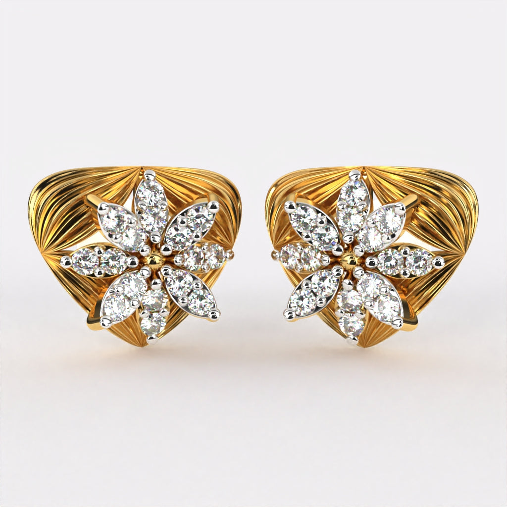 Petite Petals Diamond Stud Earrings