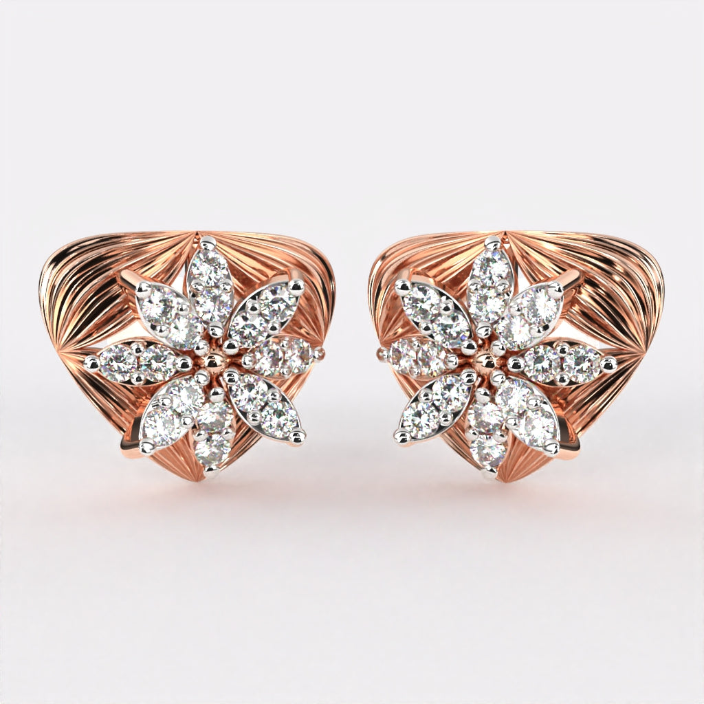 Petite Petals Diamond Stud Earrings