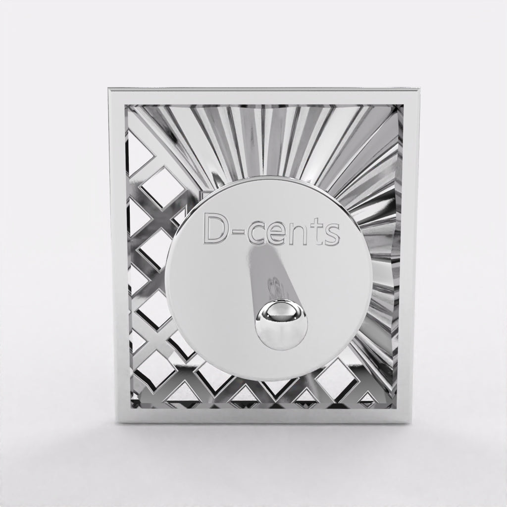 Geo Glow Diamond Stud Earrings In 925 Silver