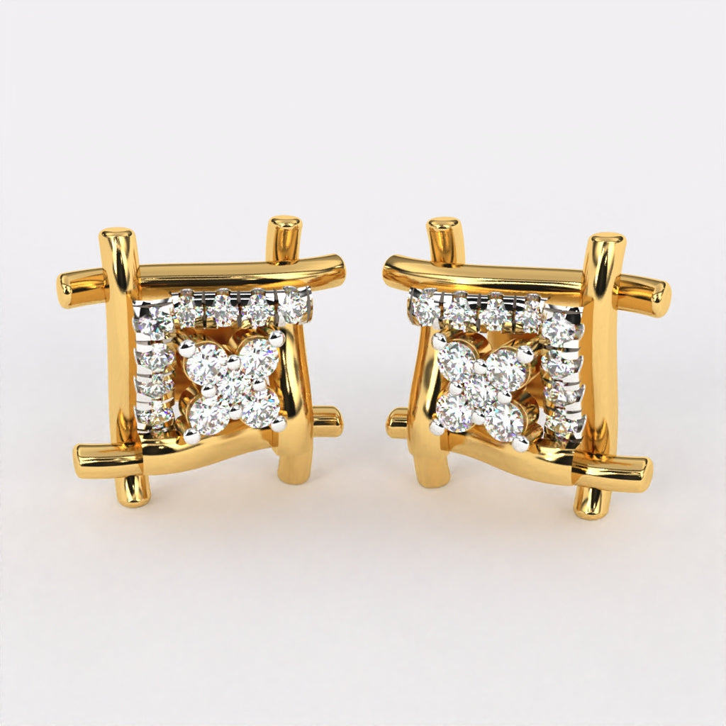 Ivory Dream Diamond Stud Earrings