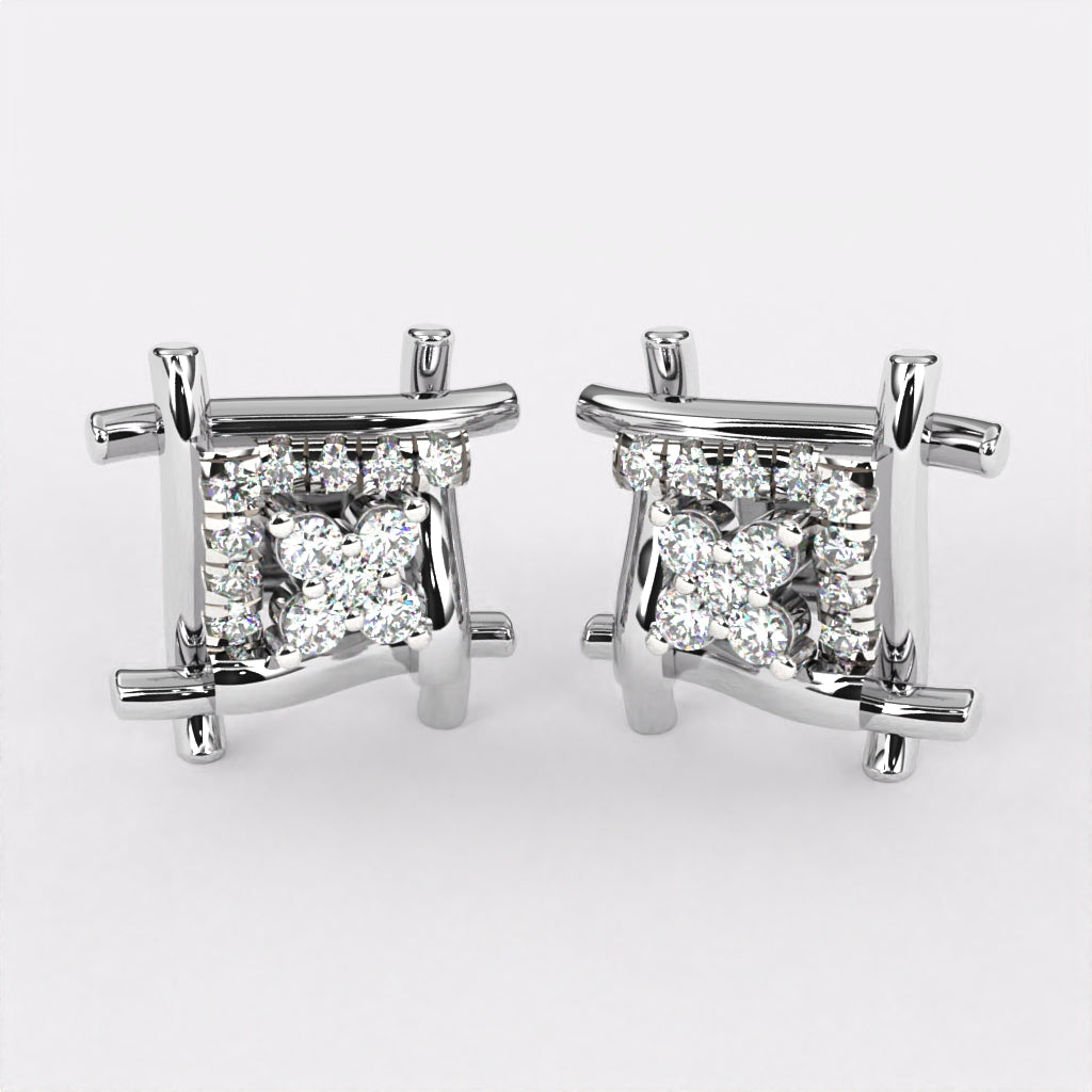 Ivory Dream Diamond Stud Earrings