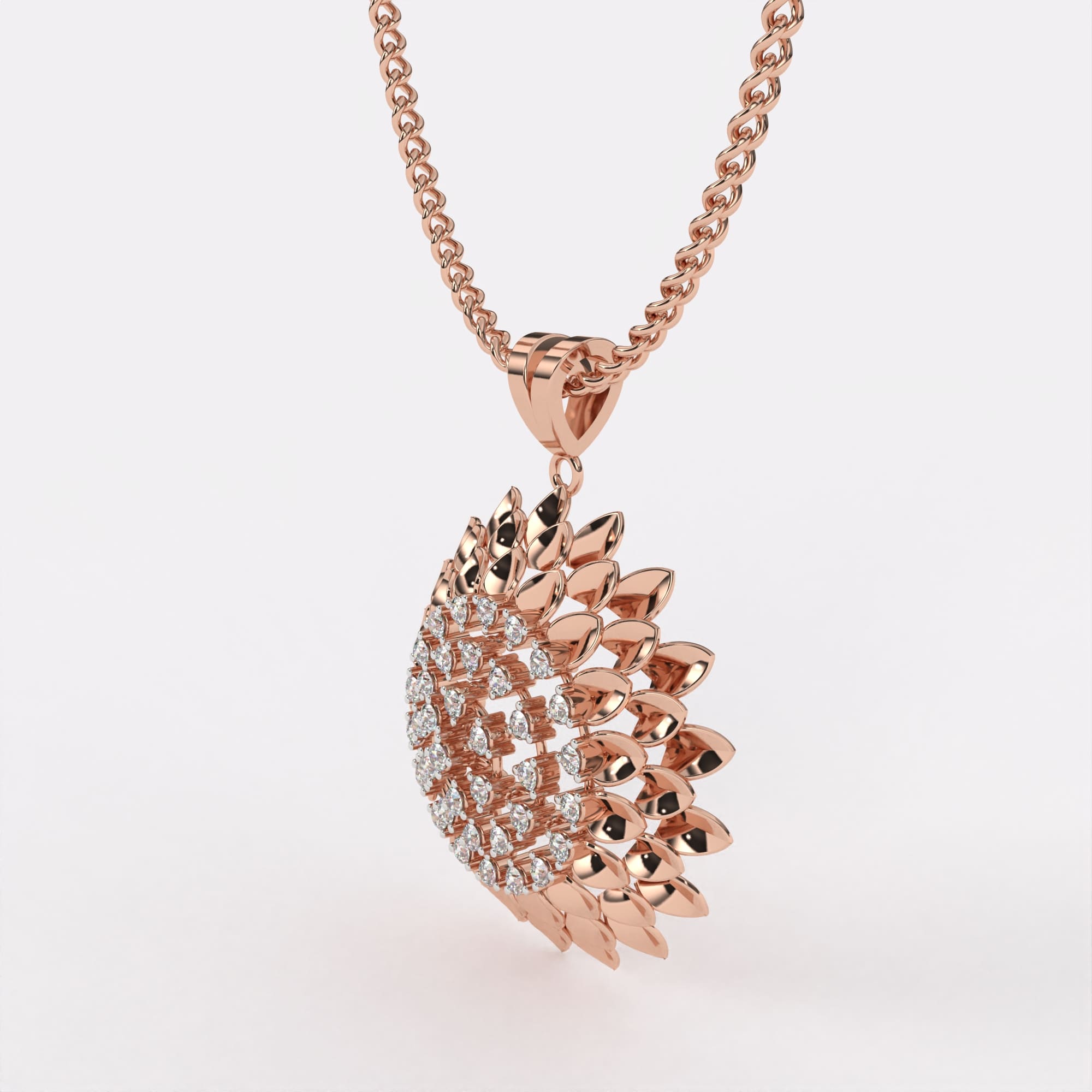 Elegant Flow Diamond Pendant