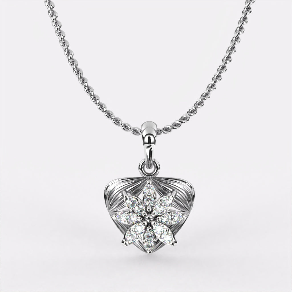 Starlit Spark Diamond Pendant in 925 Silver