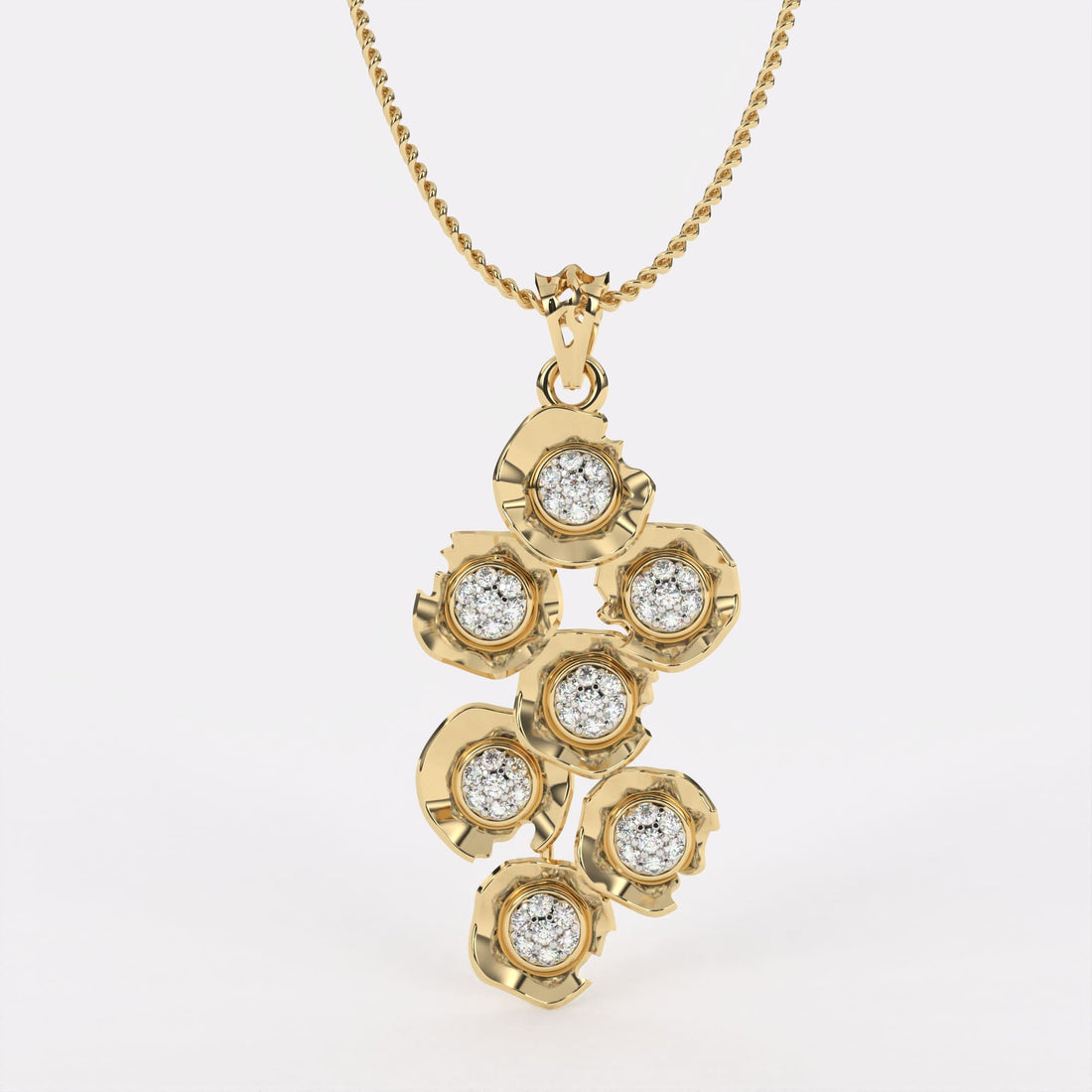 Shimmering Cascade Diamond Pendant