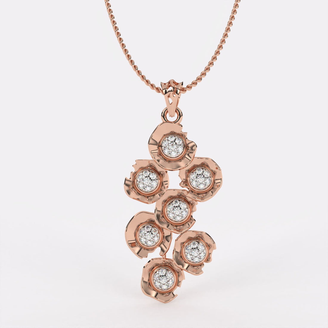 Shimmering Cascade Diamond Pendant