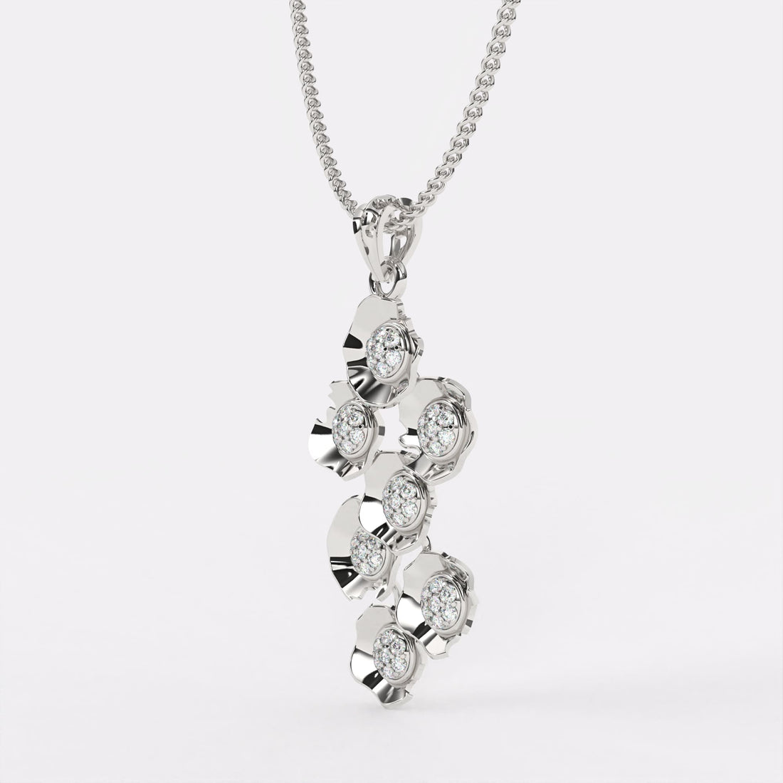 Shimmering Cascade Diamond Pendant