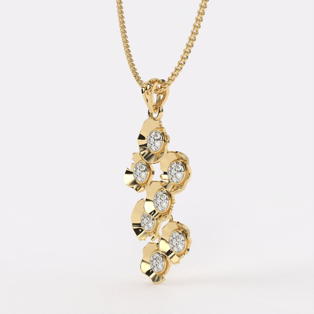 Shimmering Cascade Diamond Pendant