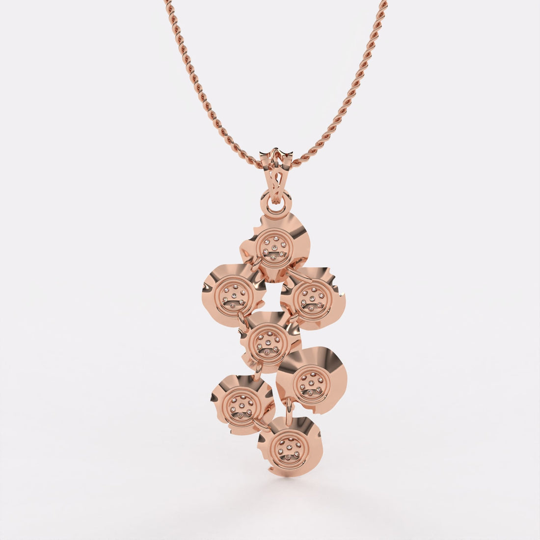 Shimmering Cascade Diamond Pendant