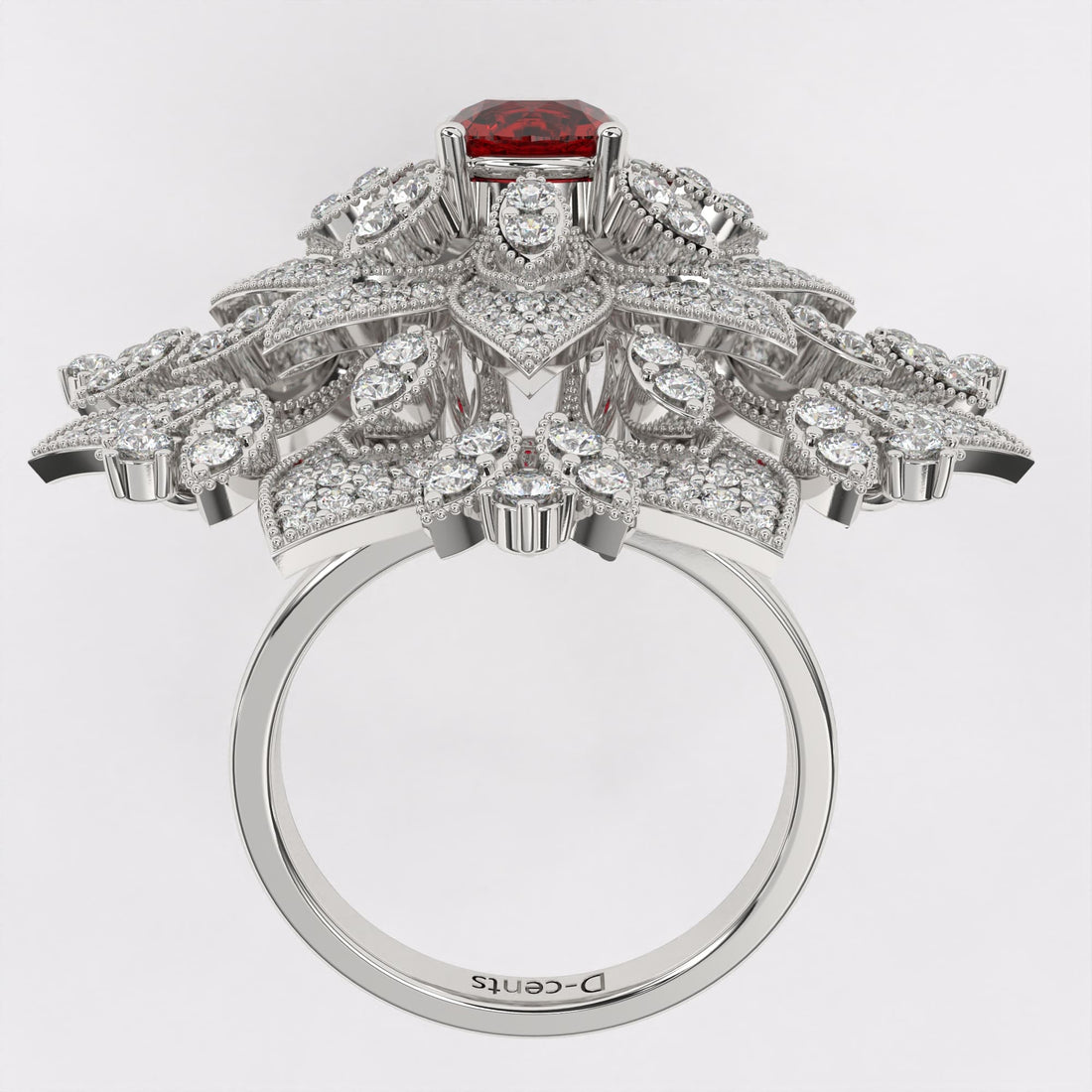 Ruby Blossom Diamond Ring