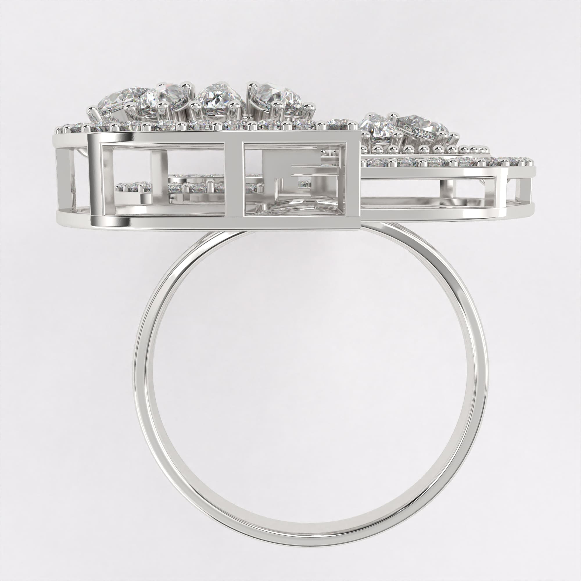 Trilogy Diamond ring in 925 Silver