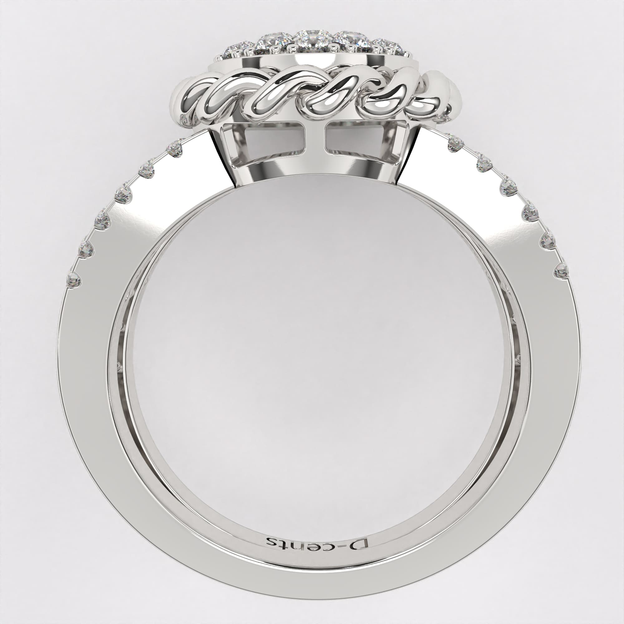 Floral Filigree Diamond Ring in 925 Silver