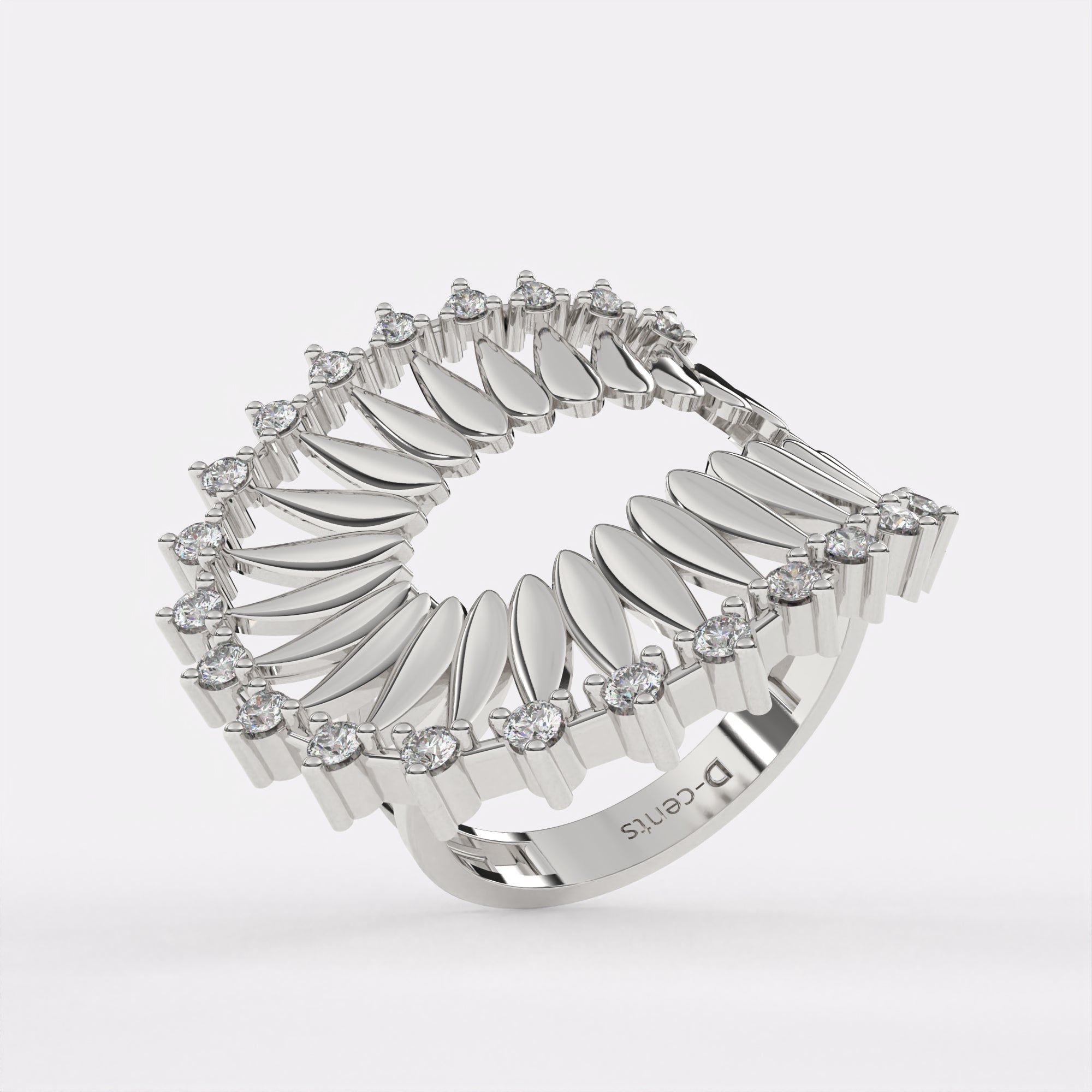 Nesty Diamond ring in 925 Silver