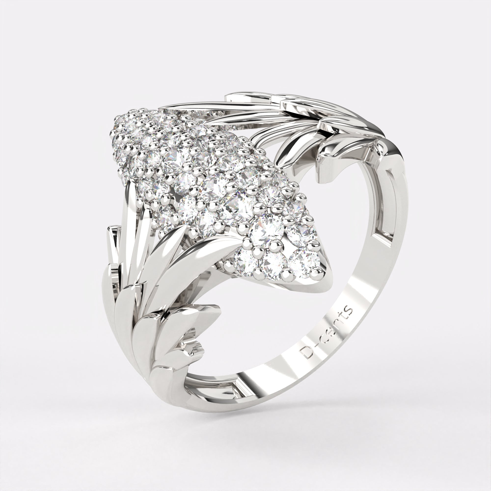 Shooting Marquise Diamond Ring in 925 Silver