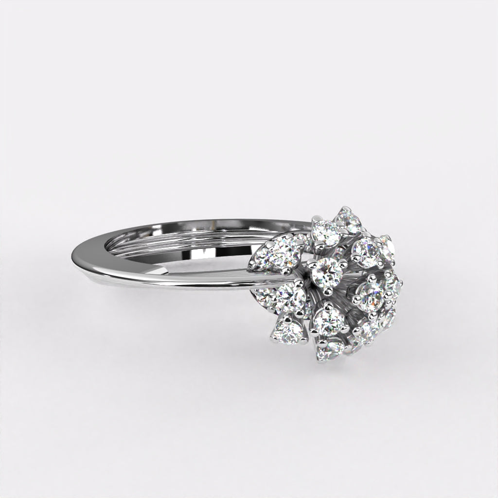 Sterling  Diamond Ring