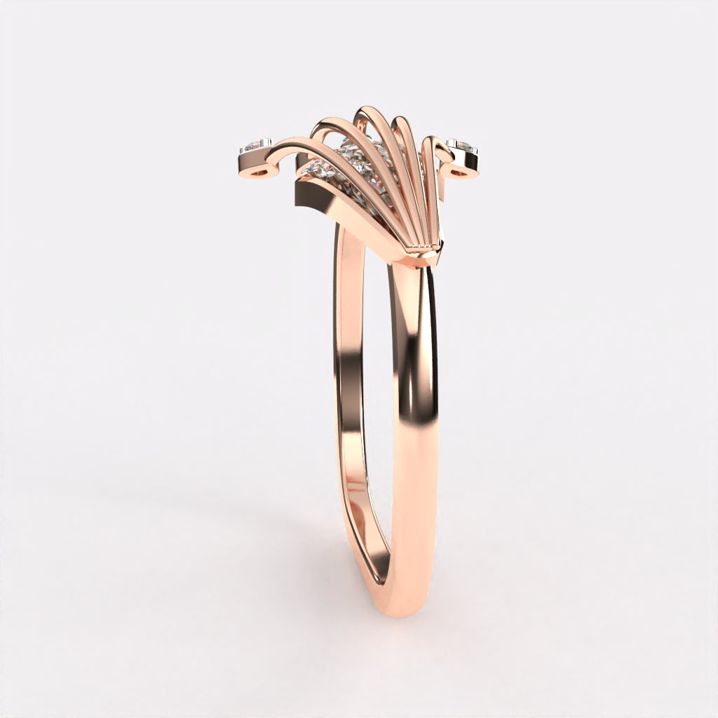 Whirling Lines Diamond Ring