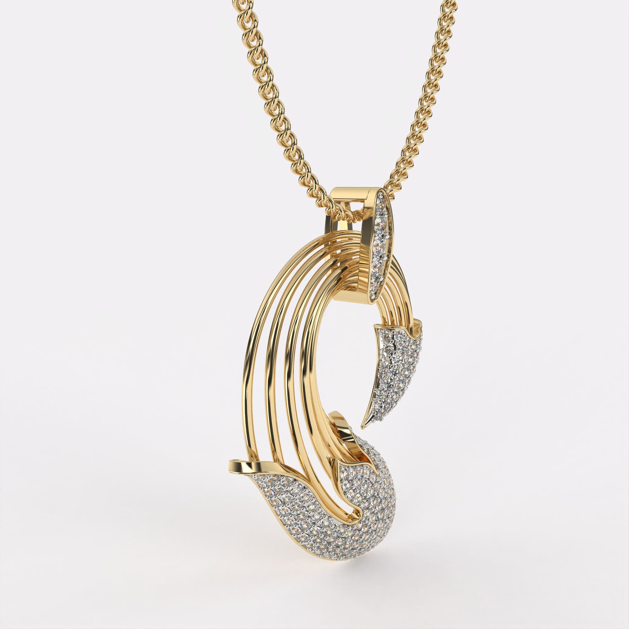 Stripes  Diamond pendant