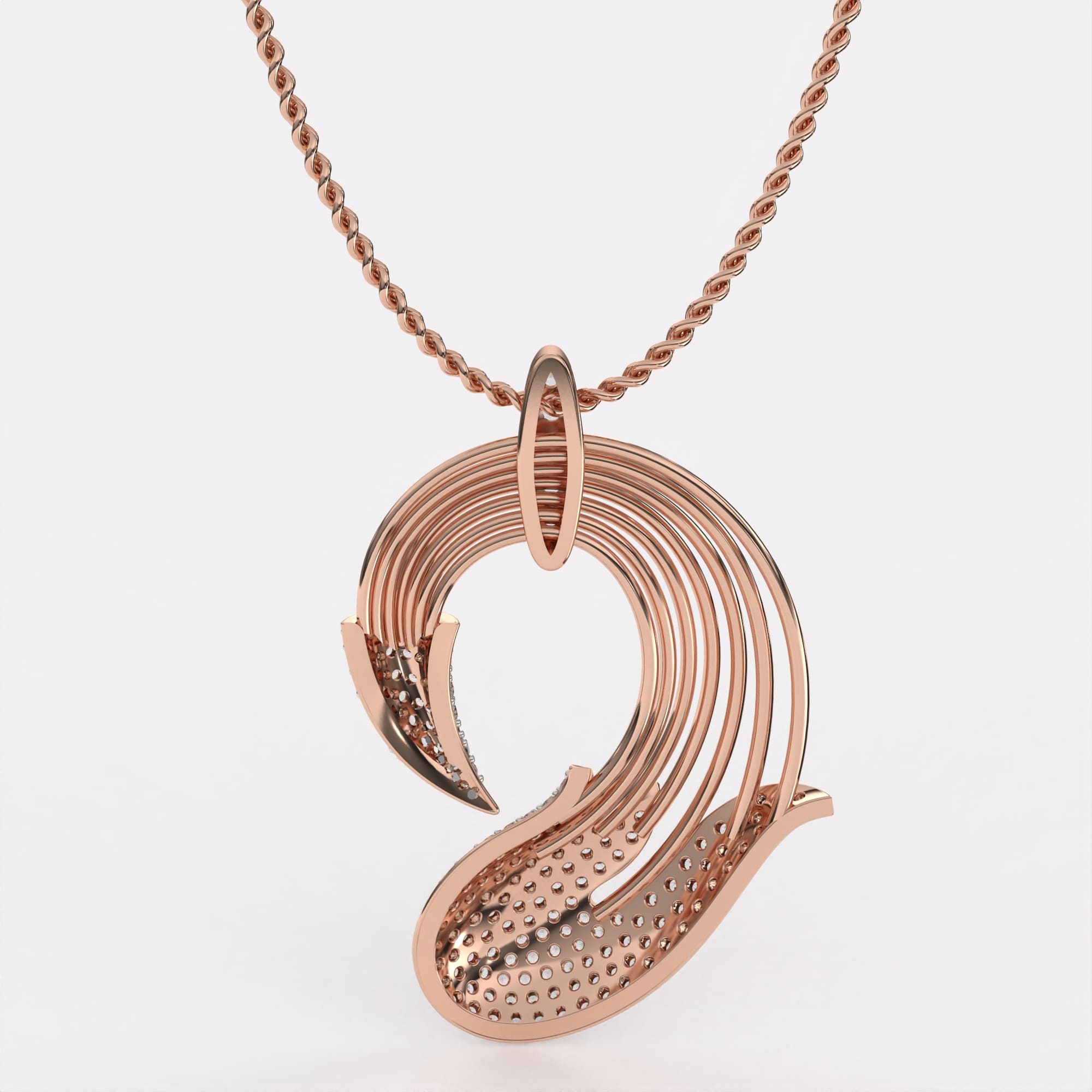 Stripes  Diamond pendant