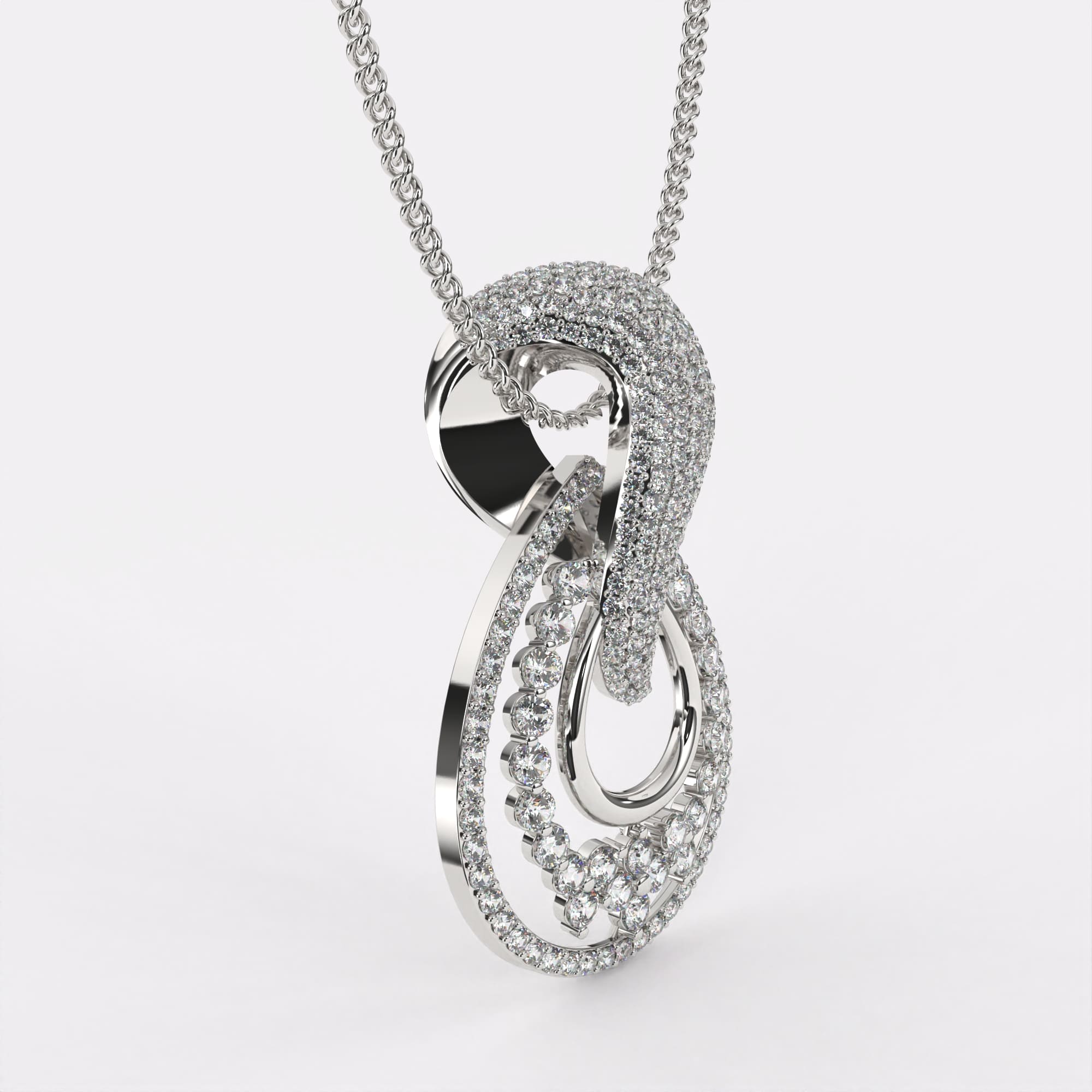 Mesmerize Diamond Pendant In 925 Silver