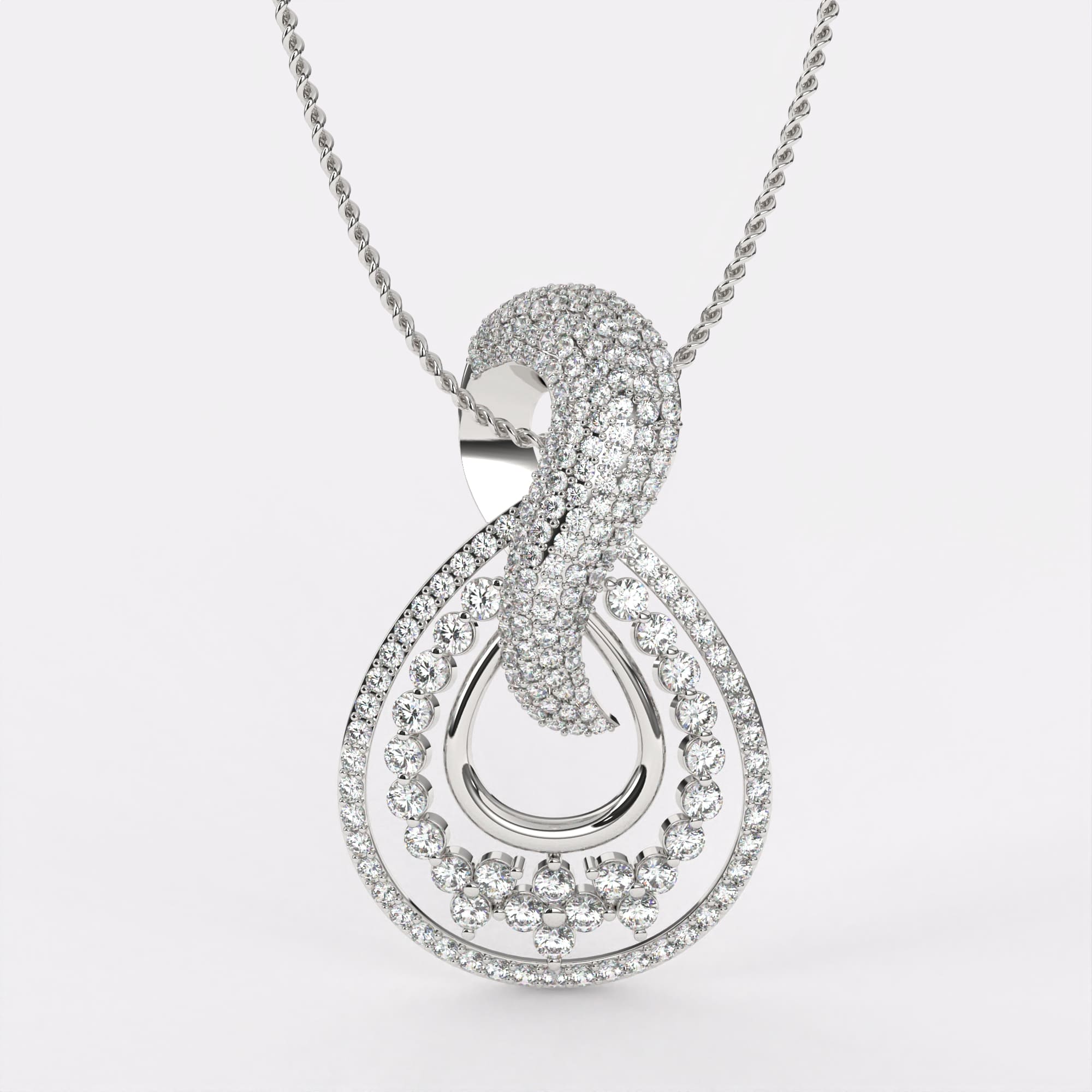 Mesmerize Diamond Pendant In 925 Silver