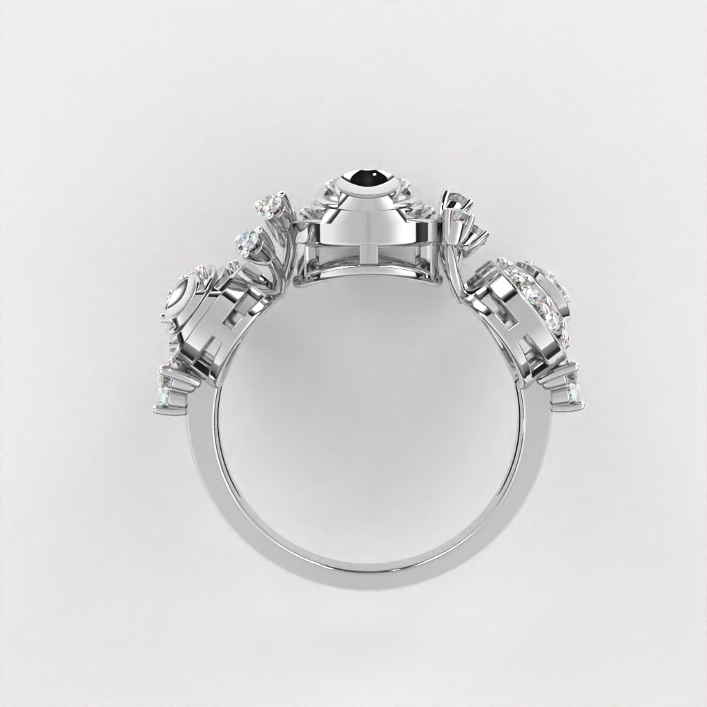 Sassy Diamond Ring in 925 Silver