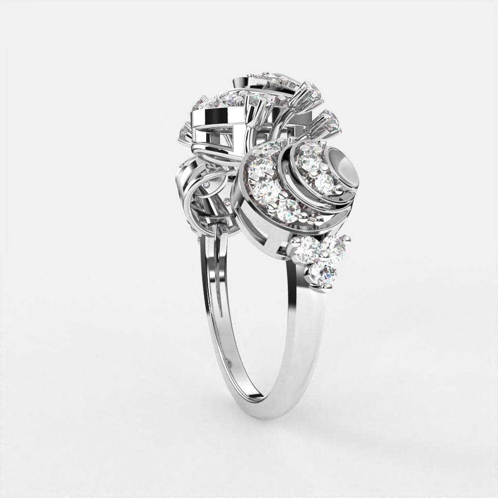 Sassy Diamond Ring in 925 Silver
