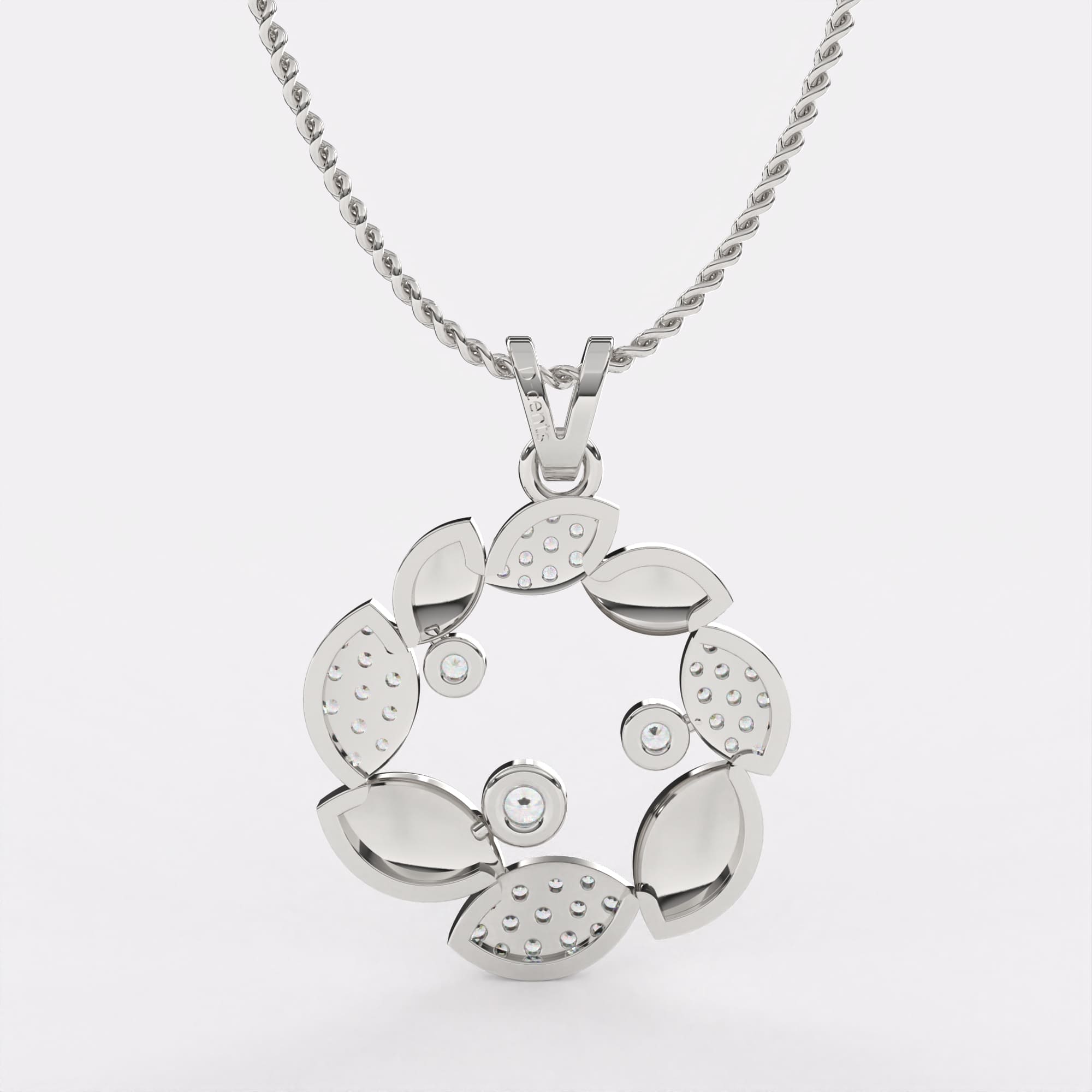 Blustery Diamond Pendant In 925 Silver