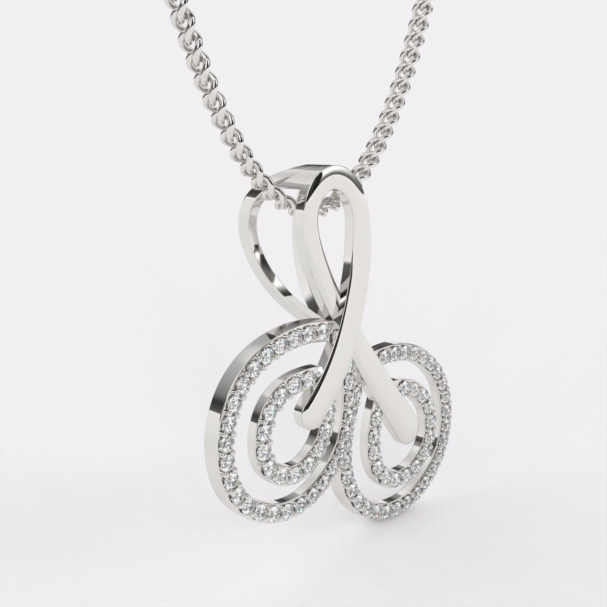 Coastal Charm Diamond Pendant In 925 Silver