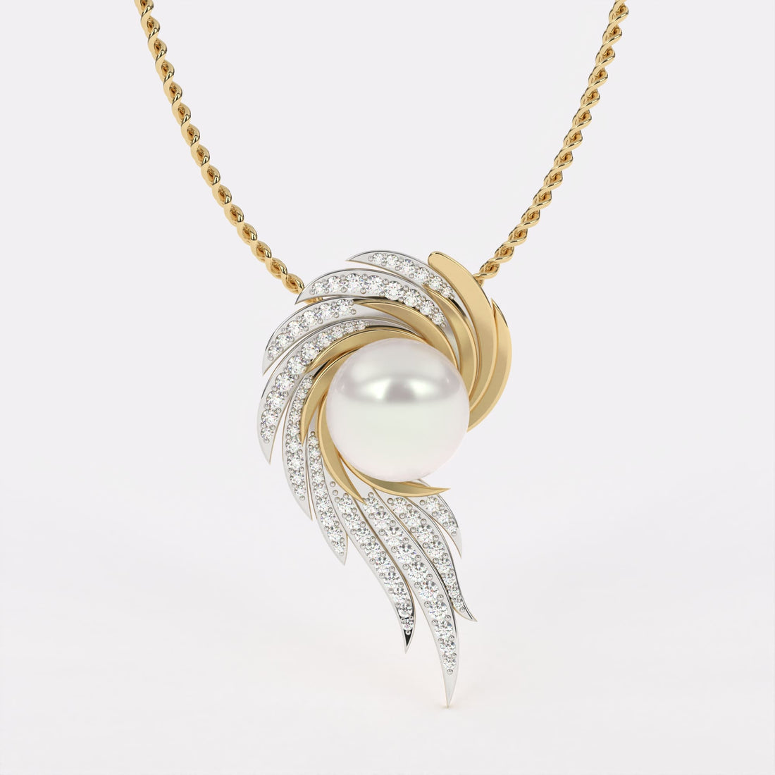 Celestial Pearl Diamond Pendant