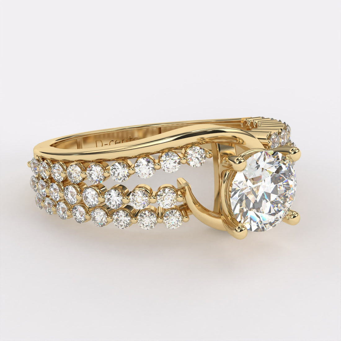 0.50 carat Round With diamond band