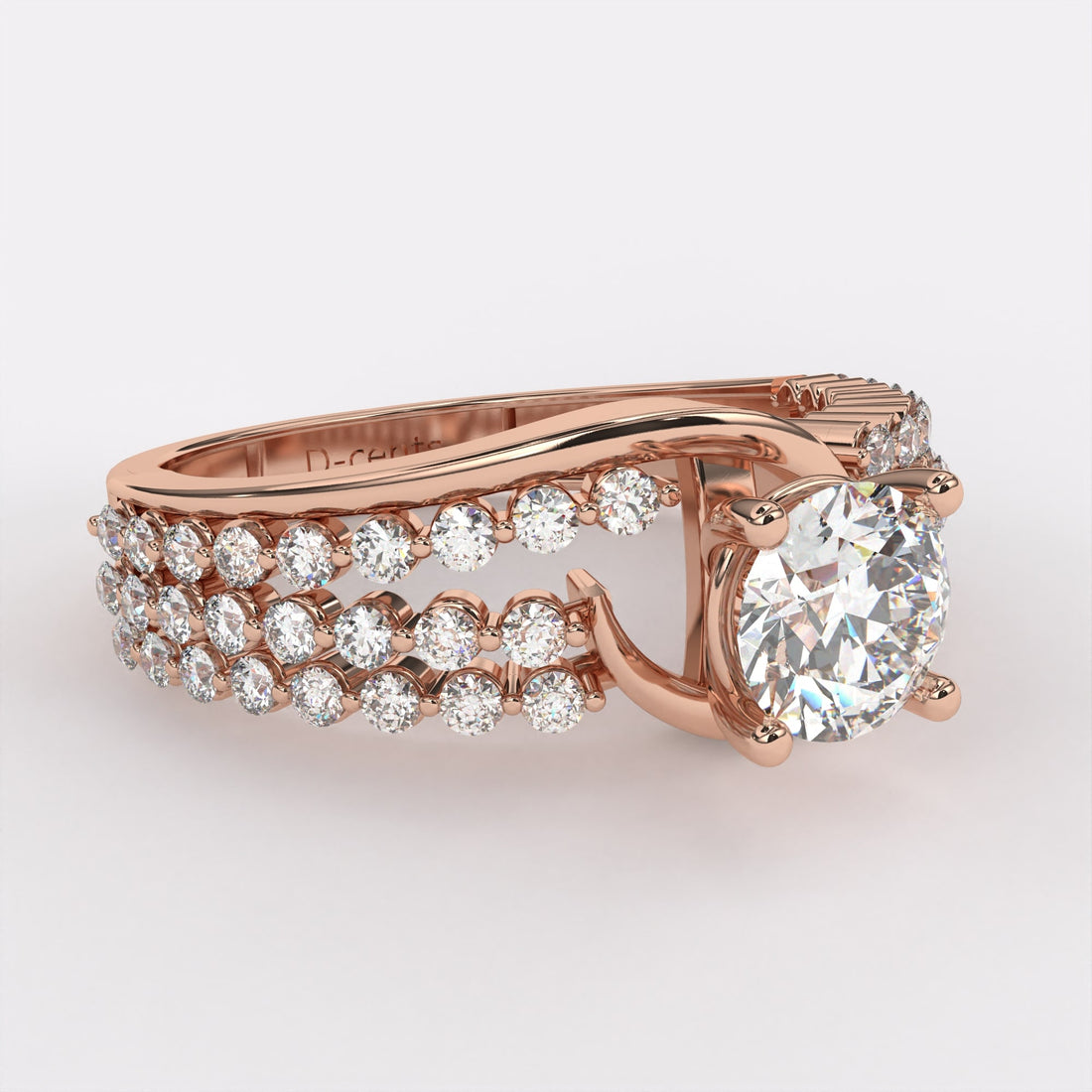 0.50 carat Round With diamond band