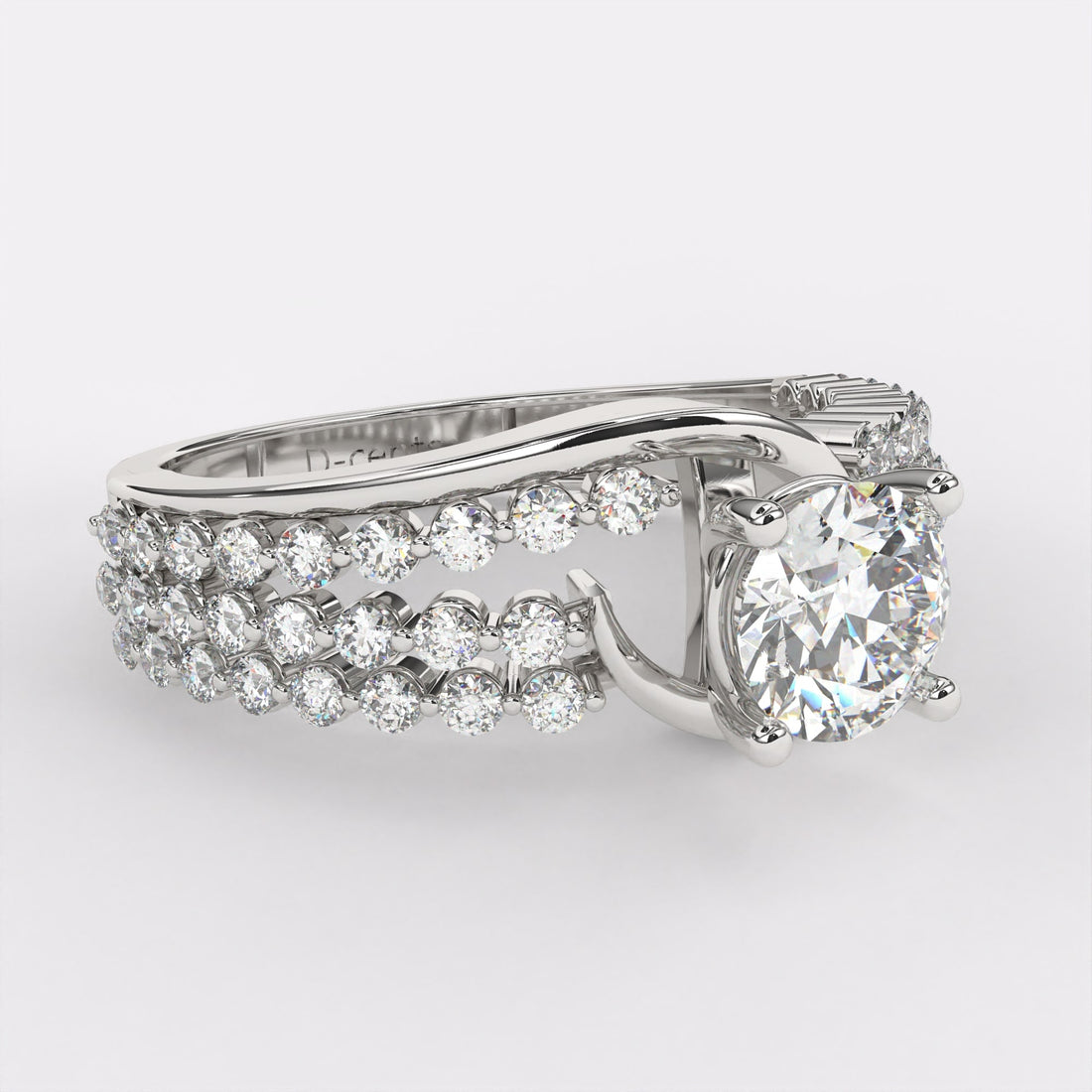 0.50 carat Round With diamond band