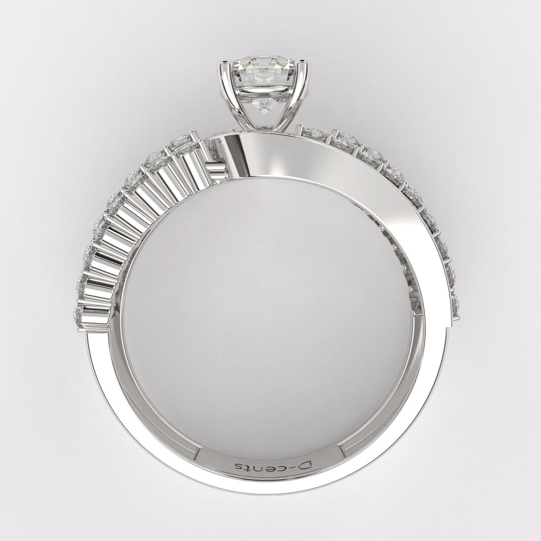 0.50 carat Round With diamond band