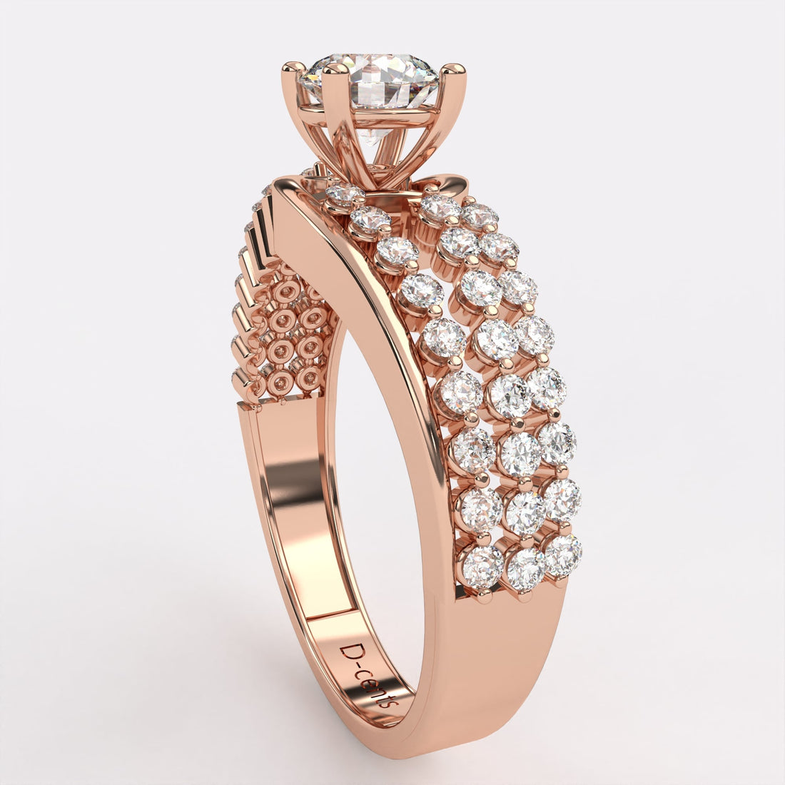 0.50 carat Round With diamond band