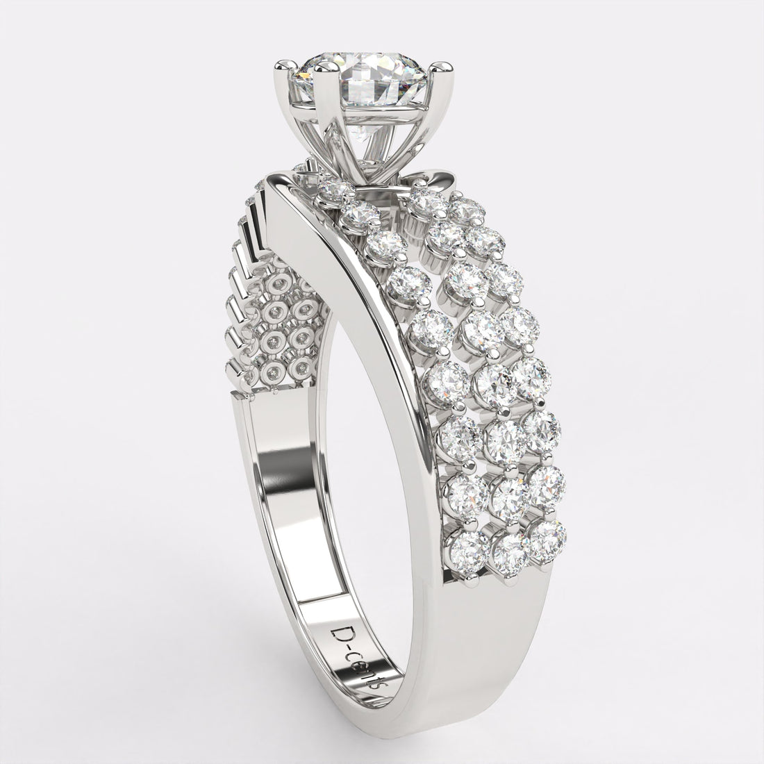 0.50 carat Round With diamond band