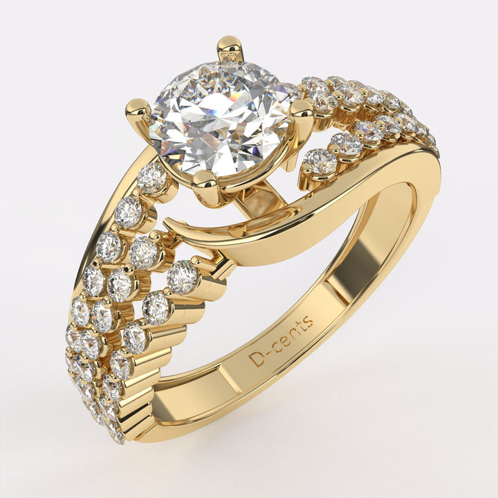 0.50 carat Round With diamond band