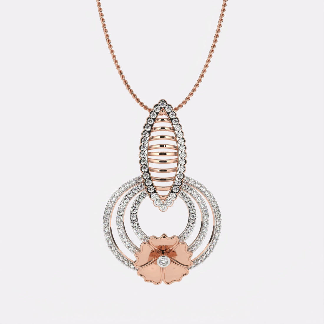 Petal Radiance Diamond Pendant