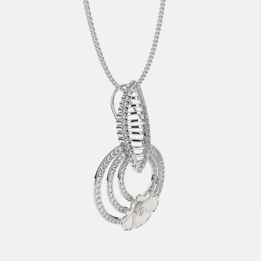 Petal Radiance Diamond Pendant