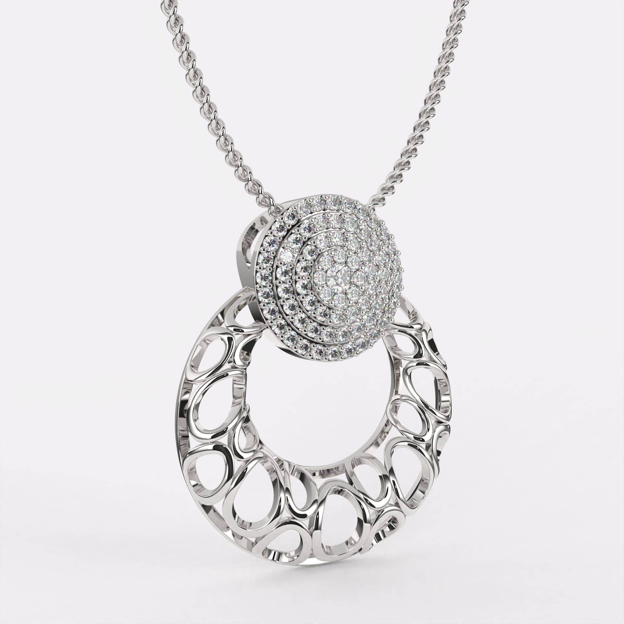 Everyday Elegance Diamond Pendant In 925 Silver
